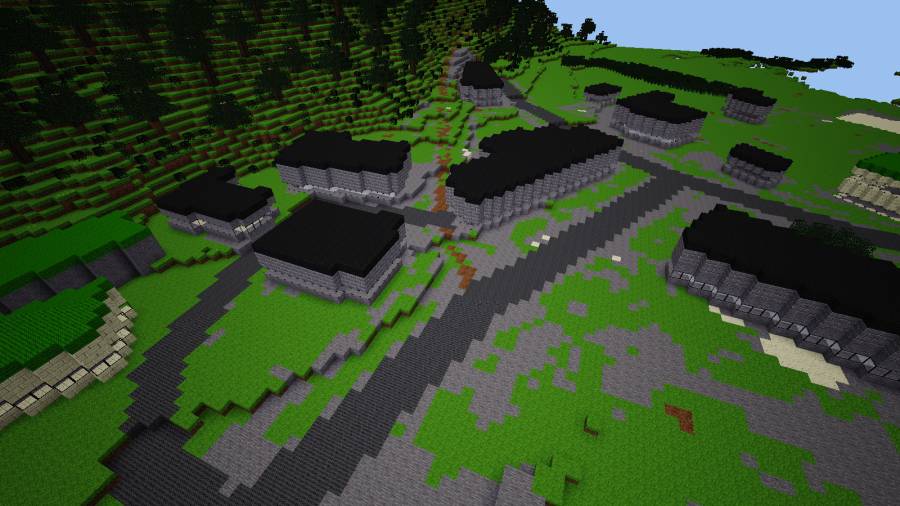 Place du village, chemin de campagne